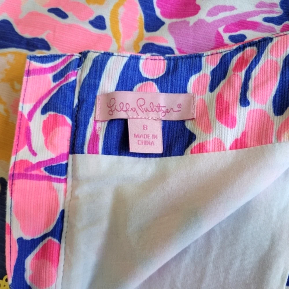 Lilly Pullitzer Floral Coastal Colorful Skort Pink Size 8 - Picture 6 of 7